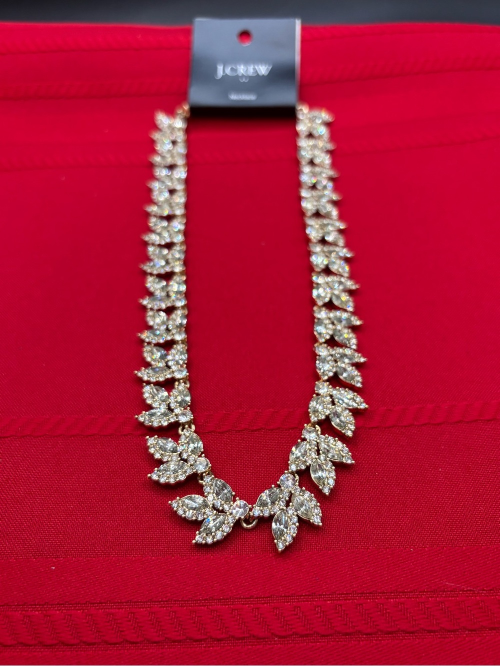 NWT J.Crew Crystal Collar Necklace Gold Tone Statement Necklace Jewelry Women's
